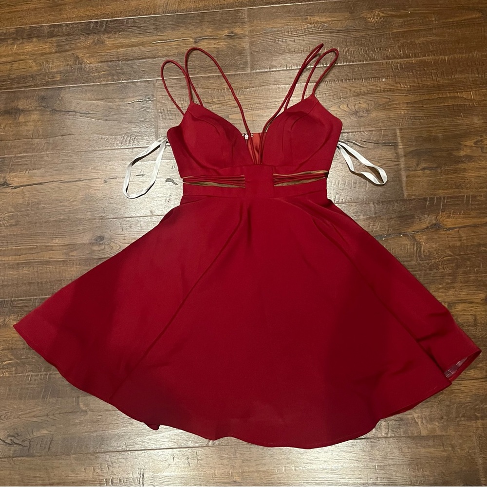 Sherri Hill Red Skater Style Dress